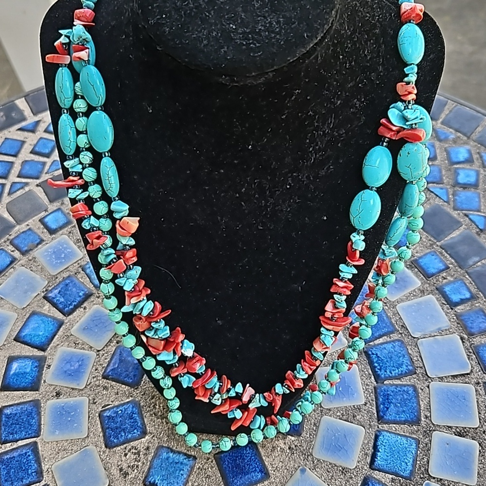 Howlite Coral Necklace